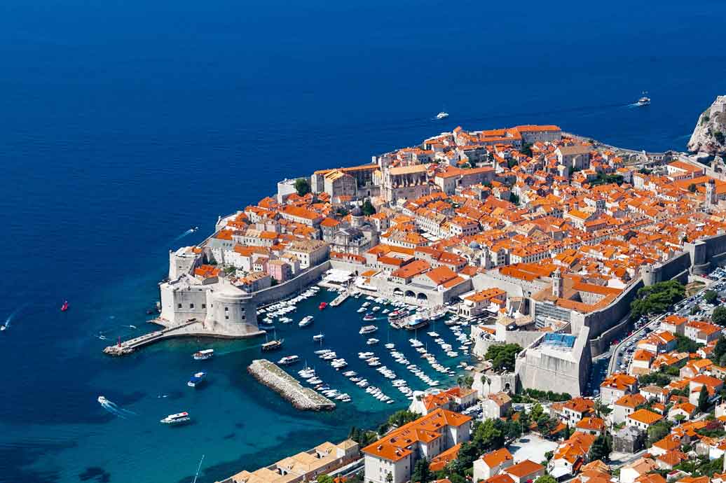 Blue sea at Dubrovnik Croatia